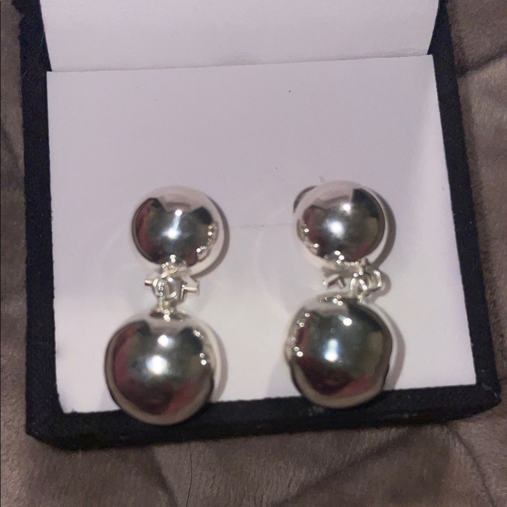 Fine Polished 925 Silver Drop Earrings  Well - Crafted- NEW